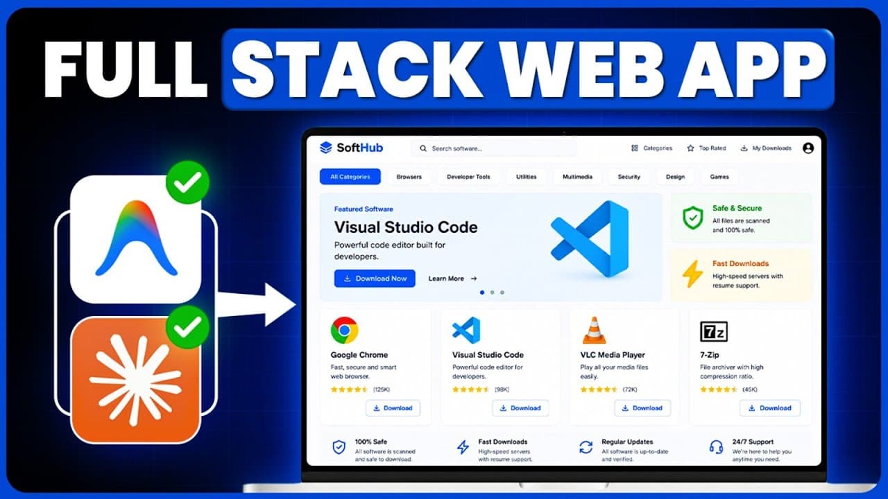 Build a Full-Stack Web App WITHOUT Coding using AI