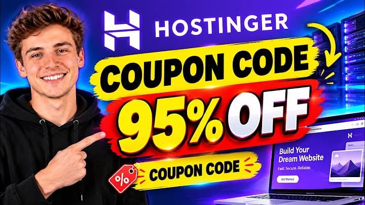 Hostinger Coupon Code (2026) 💸 | Get Up to 95% OFF Hosting Deal